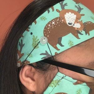 Headband and matching mask... new...